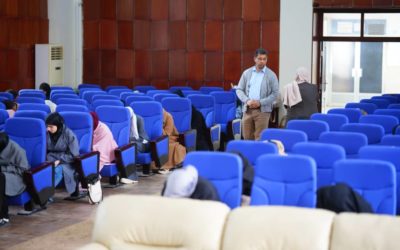 استمرار الامتحانات الجزئية بكلية الآداب والعلوم المرج بجامعة بنغازي