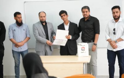 يكرم قسم اللغة الإنجليزية بكلية الآداب والعلوم – المرج الطالب أنس حسين مراجع